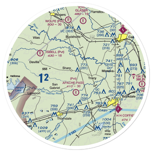 Apache Pass Airport (4XA4) VFR Sectional Sticker (30 mile)