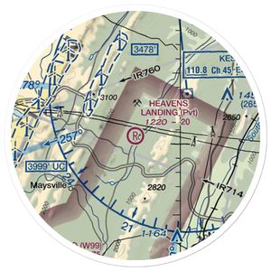 Heaven's Landing Airstrip (4WV4) VFR Sectional Sticker (20 mile)