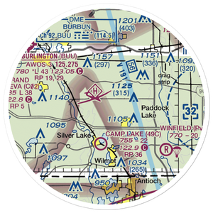 Digger Dougs Airport (4WN9) VFR Sectional Sticker (20 mile)