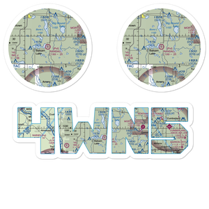 David Randall Airport (4WN5) VFR Sectional Sticker Pack