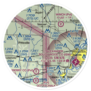 Swensen Airport (4WN2) VFR Sectional Sticker (20 mile)