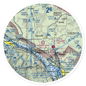 Carhart Farms Airport (4WI8) VFR Sectional Sticker (30 mile)