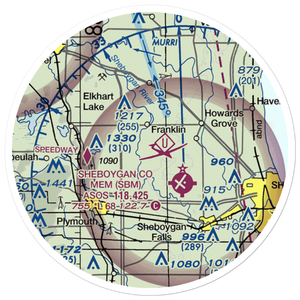 Feldmann Field (4WI6) VFR Sectional Sticker (20 mile)