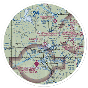 Turner Airport (4WI4) VFR Sectional Sticker (30 mile)