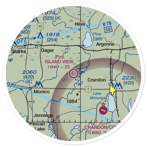 Island View Airport (4WI2) VFR Sectional Sticker (20 mile)