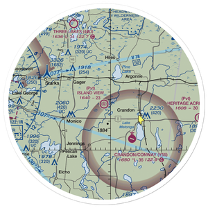 Island View Airport (4WI2) VFR Sectional Sticker (30 mile)