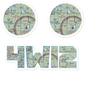 Island View Airport (4WI2) VFR Sectional Sticker Pack