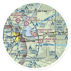 Wissota Airport (4WI0) VFR Sectional Sticker (20 mile)
