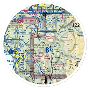 Riverside Airport (4WA8) VFR Sectional Sticker (30 mile)