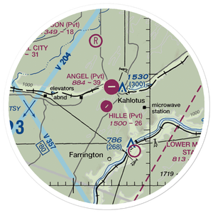 Hille-Kimp Airstrip (4WA6) VFR Sectional Sticker (20 mile)