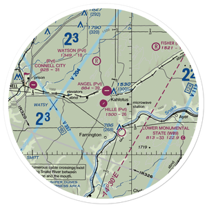 Hille-Kimp Airstrip (4WA6) VFR Sectional Sticker (30 mile)