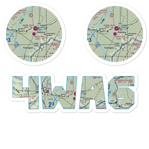 Hille-Kimp Airstrip (4WA6) VFR Sectional Sticker Pack
