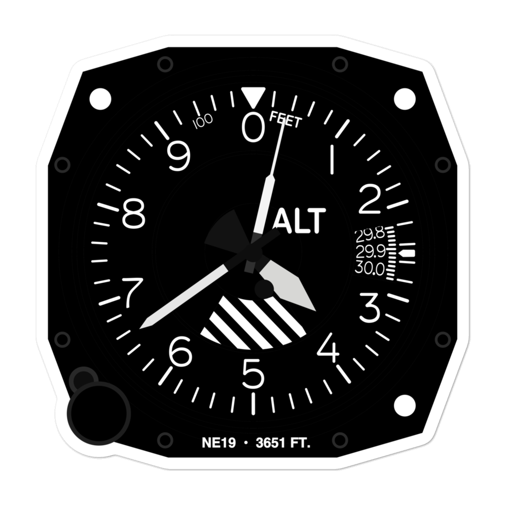 Ag Air Airport (NE19) Altimeter Stickers 