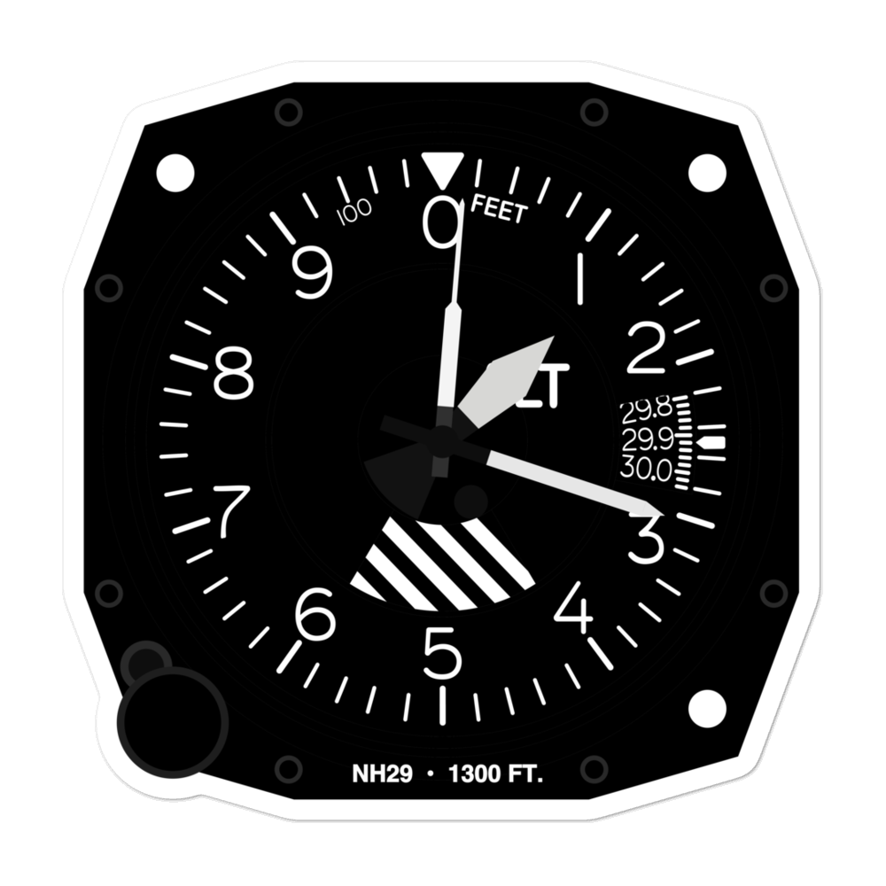Hollander's Heliport (NH29) Altimeter Stickers 