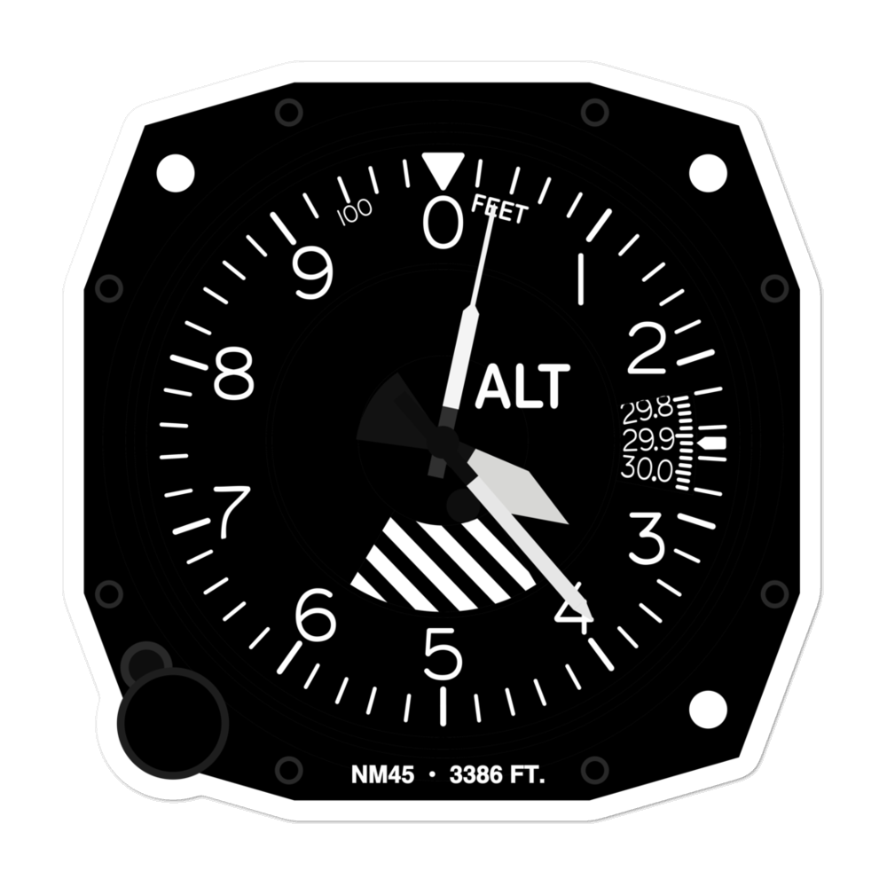 Pay Jay Nr 1 Heliport (NM45) Altimeter Stickers 