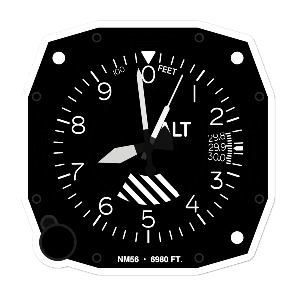 Mystic Bluffs Airport (NM56) Altimeter Stickers 