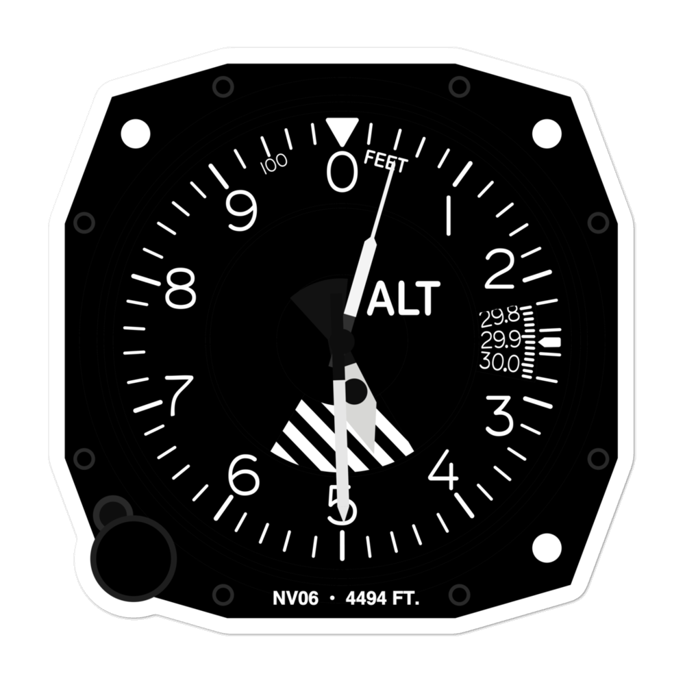 Soldier Meadow Nr 1 Airport (NV06) Altimeter Stickers 