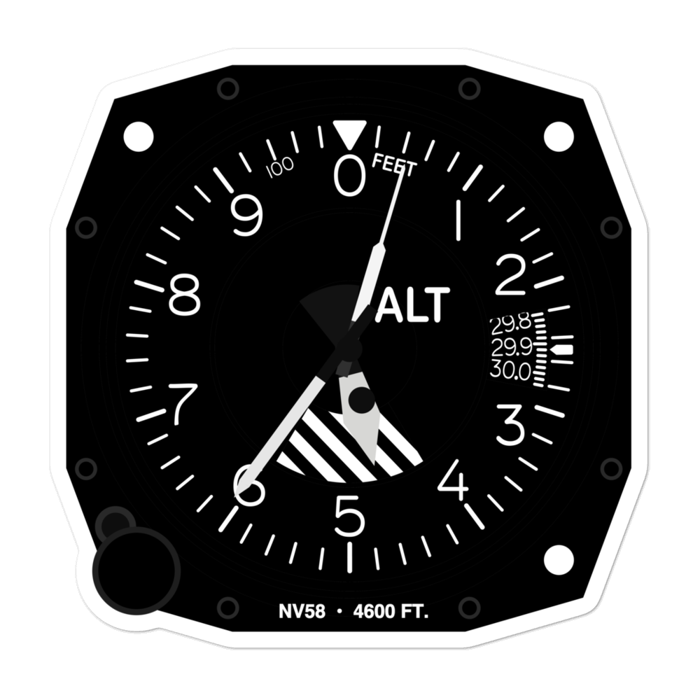 St Mary's Regional Medical Center Heliport (NV58) Altimeter Stickers 