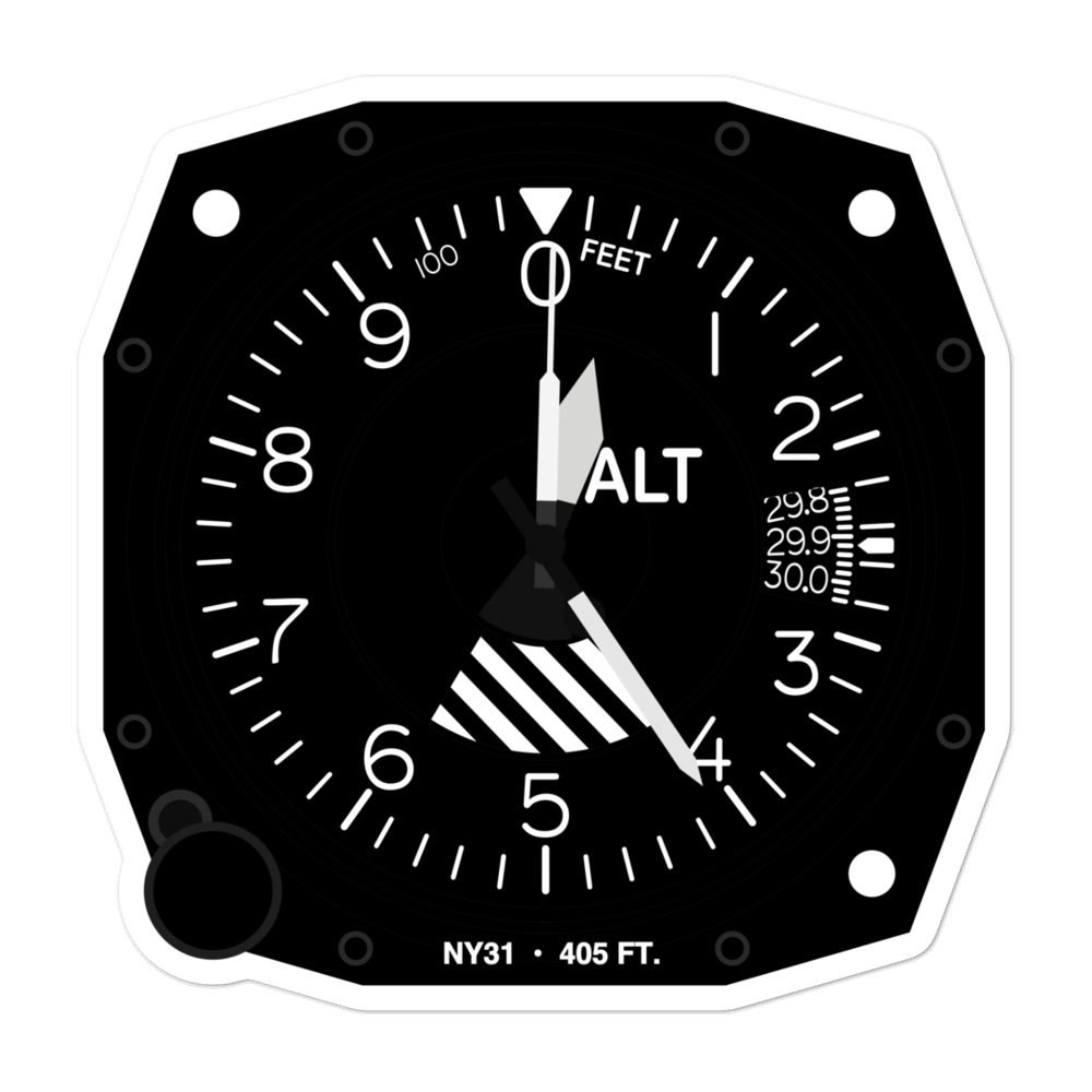 Rabbit Lane Airport (NY31) Altimeter Stickers 