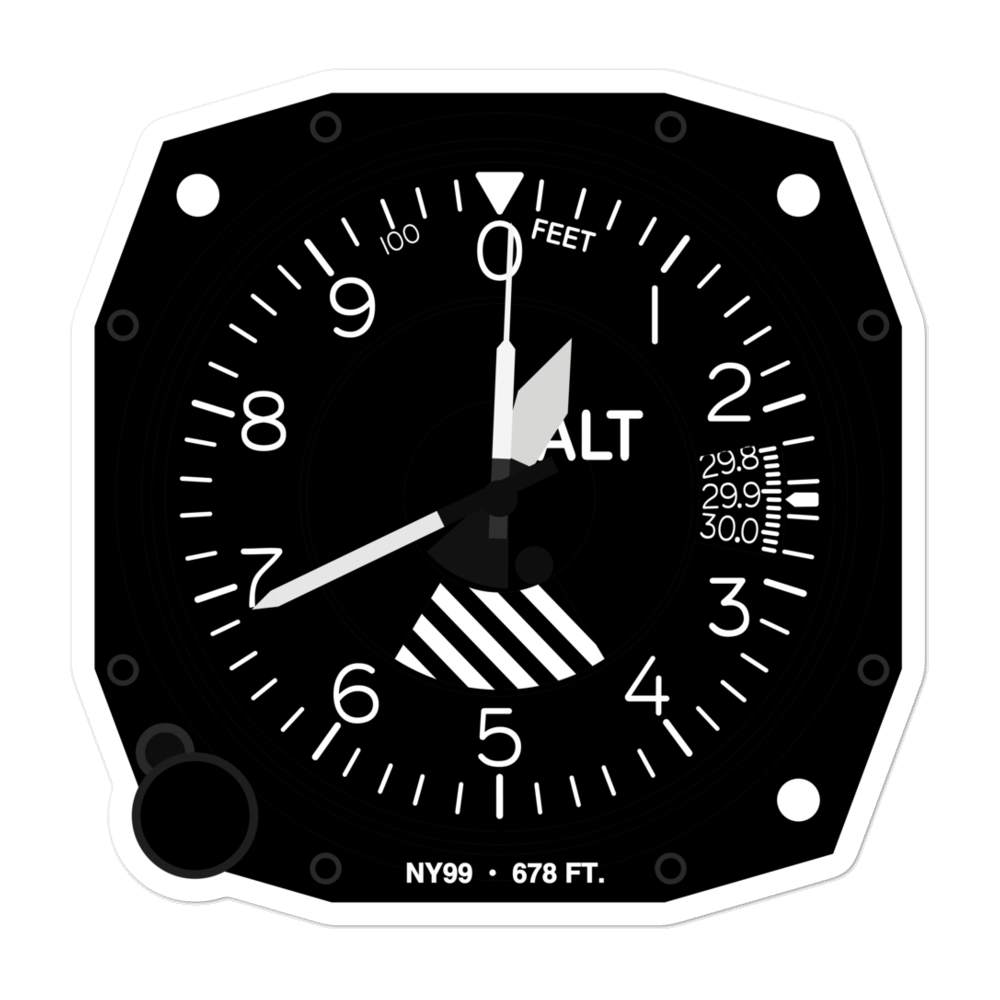 Lakeview Shock Incarceration Center Heliport (NY99) Altimeter Stickers 