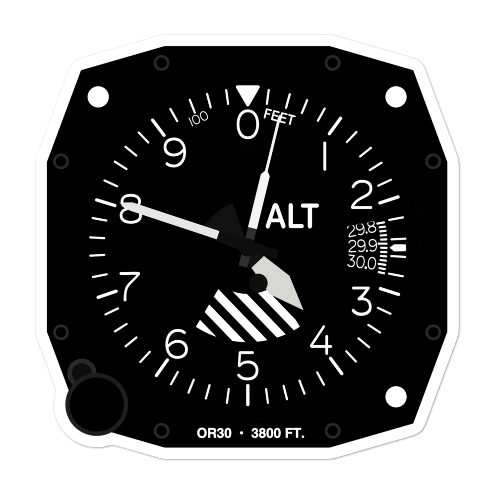 D M Stevenson Ranch Airport (OR30) Altimeter Stickers 