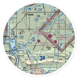 B & G Farms Airport (4WA0) VFR Sectional Sticker (30 mile)