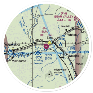 Elma Municipal Airport (1WA7) VFR Sectional Sticker (20 mile)