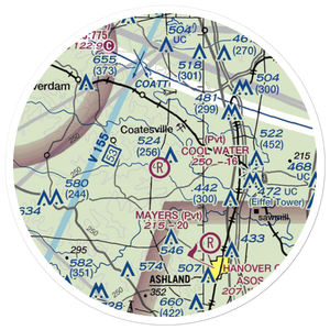 Cool Water Airport (4VG2) VFR Sectional Sticker (20 mile)