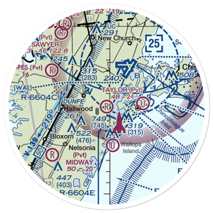 Taylor Airport (4VA6) VFR Sectional Sticker (20 mile)