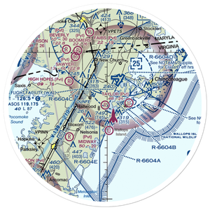 Taylor Airport (4VA6) VFR Sectional Sticker (30 mile)