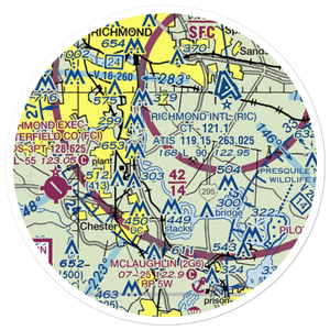 Flying W Airport (4VA3) VFR Sectional Sticker (20 mile)