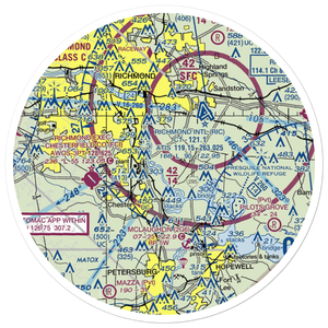 Flying W Airport (4VA3) VFR Sectional Sticker (30 mile)
