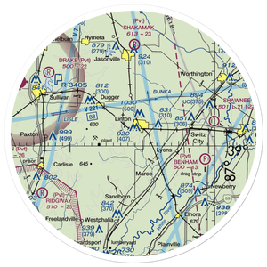 Morrison Flight Park Ultralightport (0IN6) VFR Sectional Sticker (30 mile)