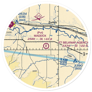 Maddox Ranch Co Airport (3MT4) VFR Sectional Sticker (20 mile)