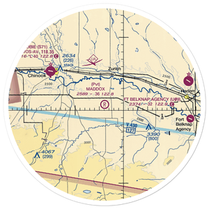Maddox Ranch Co Airport (3MT4) VFR Sectional Sticker (30 mile)