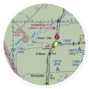 Oliver Airport (4TX7) VFR Sectional Sticker (20 mile)