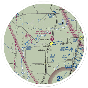 Oliver Airport (4TX7) VFR Sectional Sticker (30 mile)