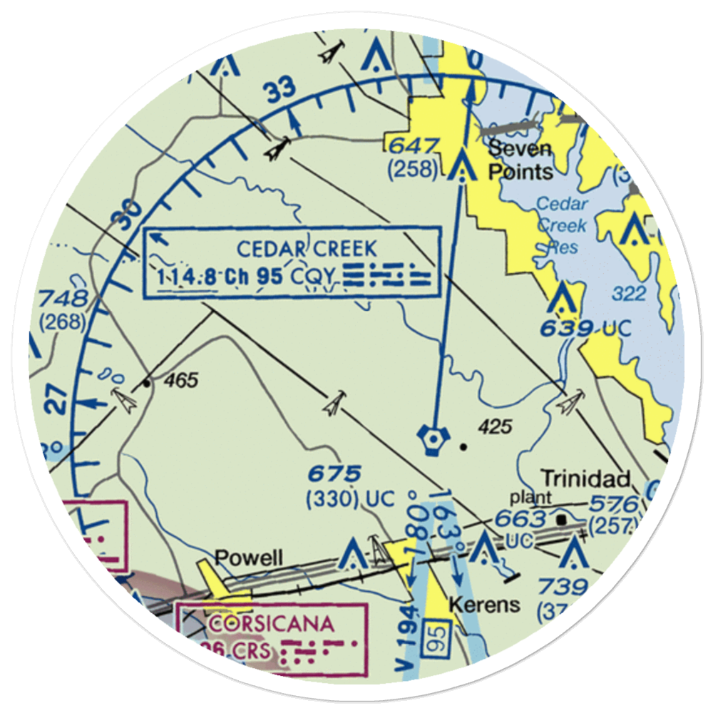 Hancock Airport (4TX5) VFR Sectional Sticker (20 mile) 