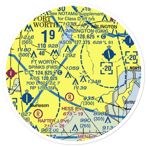 Birk Airport (4TX4) VFR Sectional Sticker (20 mile)