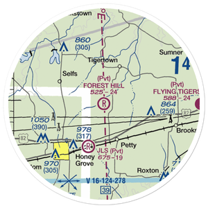 Forest Hill Airport (4TX3) VFR Sectional Sticker (20 mile)