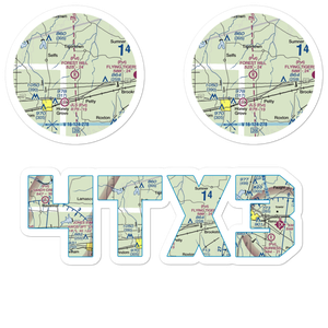 Forest Hill Airport (4TX3) VFR Sectional Sticker Pack