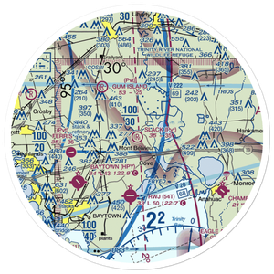 Slack Airport (4TX0) VFR Sectional Sticker (30 mile)