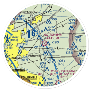 Cotton Field (4TN4) VFR Sectional Sticker (20 mile)