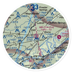 Melton Field (4TN0) VFR Sectional Sticker (20 mile)