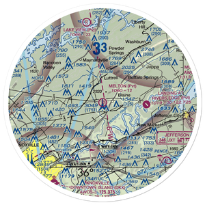 Melton Field (4TN0) VFR Sectional Sticker (30 mile)