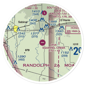 Squirrel Creek Ranch Airport (4TE9) VFR Sectional Sticker (20 mile)