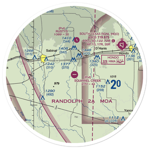 Squirrel Creek Ranch Airport (4TE9) VFR Sectional Sticker (30 mile)