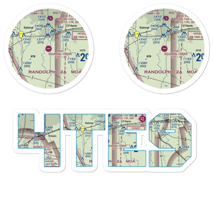 Squirrel Creek Ranch Airport (4TE9) VFR Sectional Sticker Pack