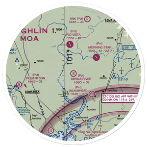Devil's River Ranch Airport (4TE7) VFR Sectional Sticker (30 mile)