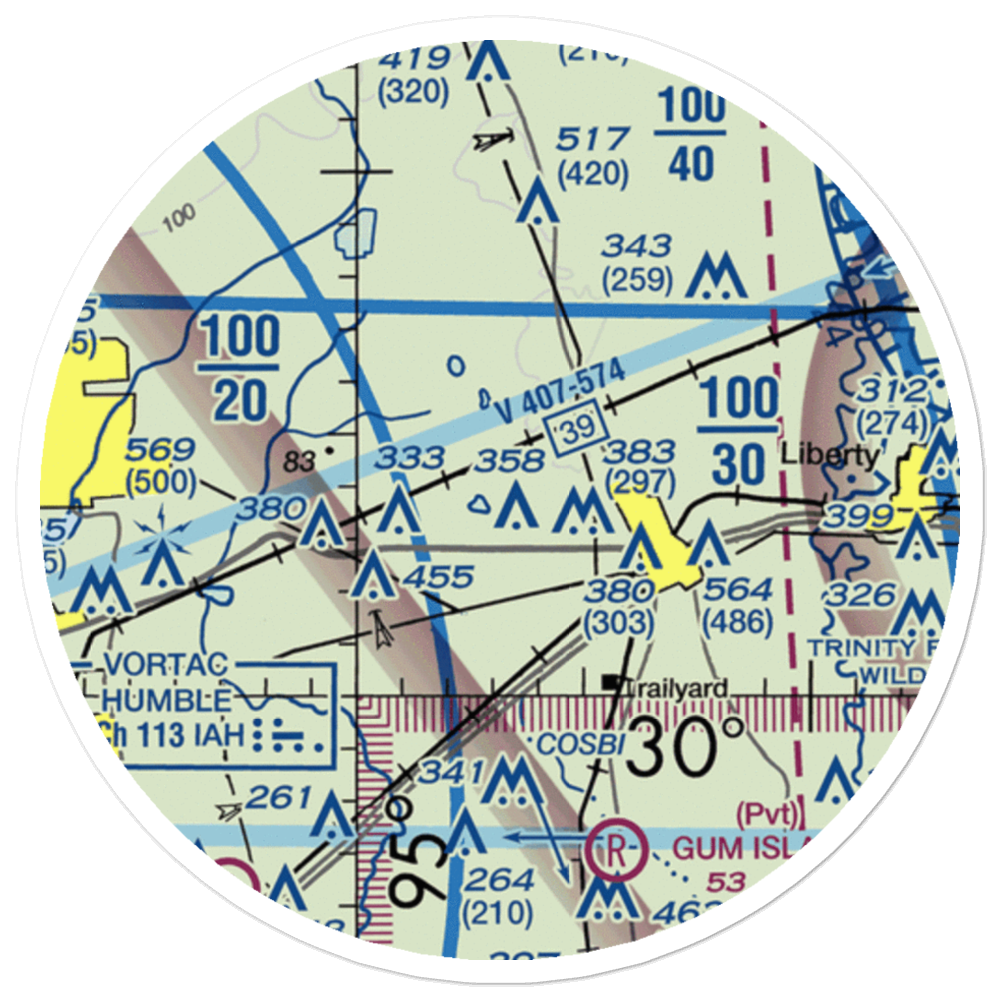 Jamison Airstrip (4TE6) VFR Sectional Sticker (20 mile) 